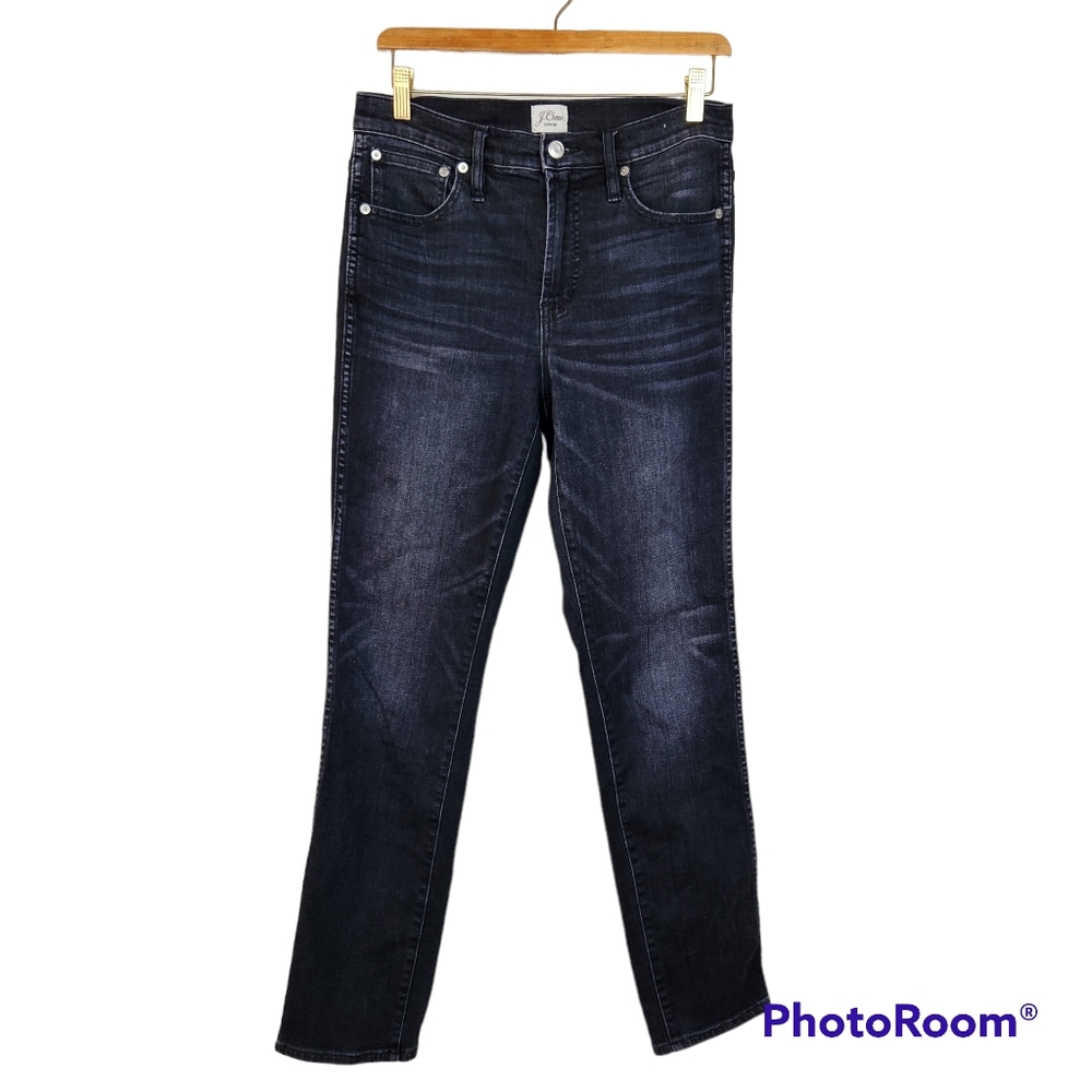 J. Crew Vintage Slim-Straight Charcoal Wash Denim Jeans Sz 28 Tall